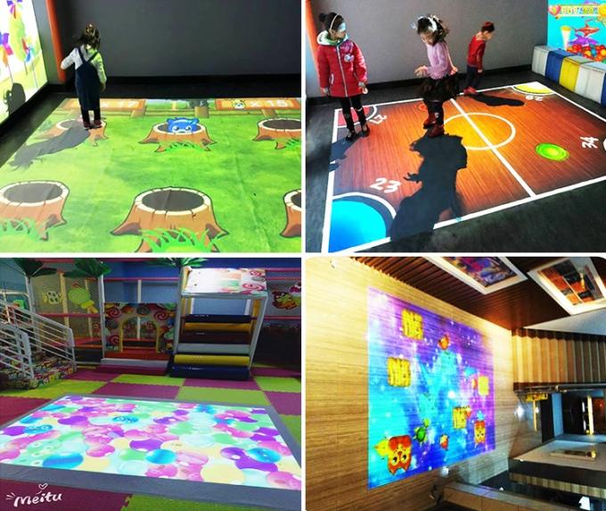 3D Games Interactive Floor Projector For Kids Playground / Shopping Mall