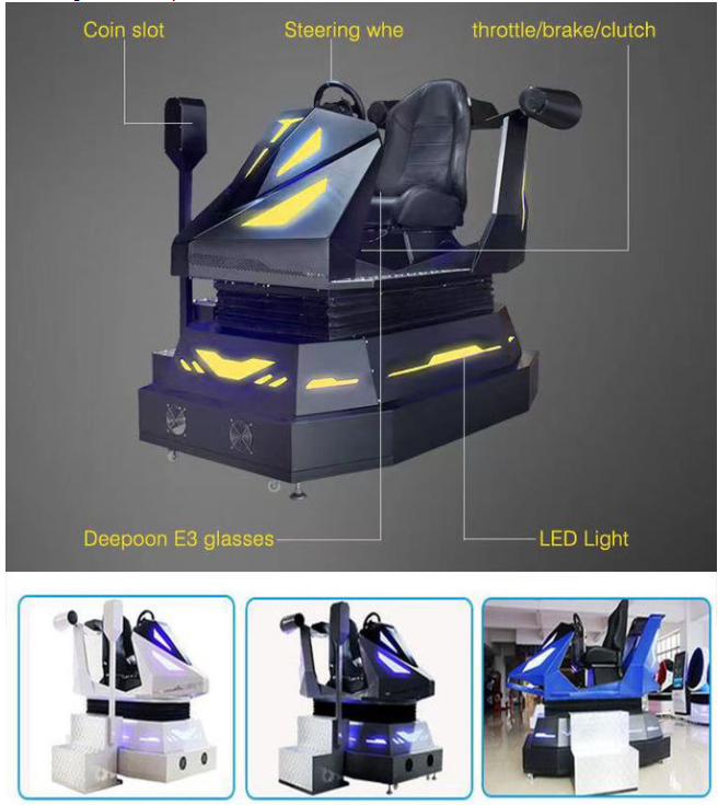 9D VR Racing Car Virtual Reality Driving Simulator With 15 Games