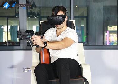 3 DOF Virtual Video Game System Chair , White Custom Logo Single VR Shooting Games