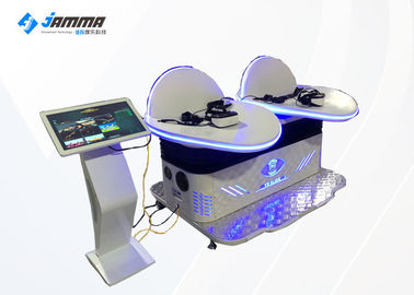 White Colour Two Person 9D Virtual Reality Slide Simulator For Theme Park
