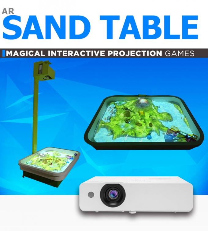 Indoor Children Interactive Projector Games Augmented Reality Sandtable