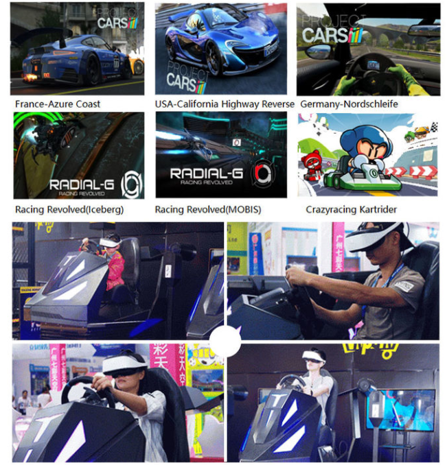 15 Games 9D Racing Car Virtual Reality Driving Simulator With 3 Dof