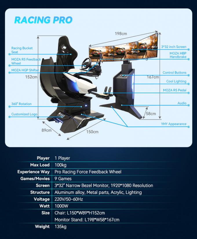 Mesh Simulator Racing Chair Arcade 3dof Racing Simulator Driving Chair Seat Bracket Pedals Game Machine